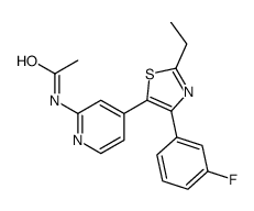 N-[4-[2-ethyl-4-(3-fluorophenyl)-1,3-thiazol-5-yl]pyridin-2-yl]acetamide Structure