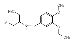 N-[(3-ethoxy-4-methoxyphenyl)methyl]pentan-3-amine structure