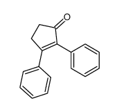 2,3-diphenylcyclopent-2-en-1-one Structure