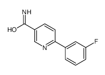 6-(3-fluorophenyl)pyridine-3-carboxamide结构式