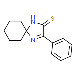 3-Phenyl-1,4-diazaspiro[4.5]dec-3-ene-2-thione structure