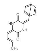 (3E,6E)-3-benzylidene-6-but-2-enylidene-piperazine-2,5-dione picture