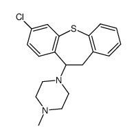 7-Chloro-10,11-dihydro-10-(4-methylpiperazino)dibenzo[b,f]thiepin结构式