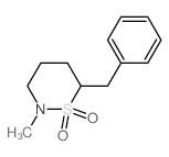 6-benzyl-2-methyl-thiazinane 1,1-dioxide结构式