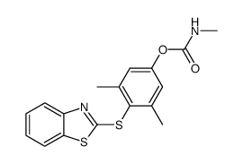 2-benzothiazol-2-ylsulfanyl-1,3-dimethyl-5-methylcarbamoyloxy-benzene Structure