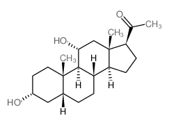 5beta-Pregnan-20-one, 3alpha,11alpha-dihydroxy- (8CI) Structure