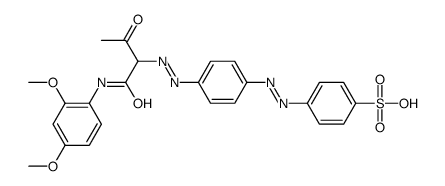 4-[[4-[[1-[[(2,4-dimethoxyphenyl)amino]carbonyl]-2-oxopropyl]azo]phenyl]azo]benzenesulphonic acid结构式