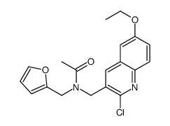 Acetamide, N-[(2-chloro-6-ethoxy-3-quinolinyl)methyl]-N-(2-furanylmethyl)- (9CI)结构式