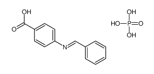 4-(benzylideneamino)benzoic acid,phosphoric acid结构式