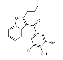 (3,5-dibromo-4-hydroxyphenyl)-(2-propyl-1-benzofuran-3-yl)methanone结构式