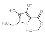 Thiazolium,5-(ethoxycarbonyl)-4-hydroxy-3-methyl-2-(methylthio)-, inner salt结构式