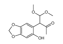 3-(6-hydroxy-1,3-benzodioxol-5-yl)-4,4-dimethoxybutan-2-one结构式