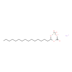 sodium 1-acetoxyhexadecanol sulphate Structure