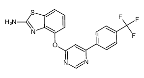 4-[6-(4-trifluoromethylphenyl)pyrimidin-4-yloxy]benzothiazol-2-ylamine Structure