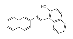 2-Naphthalenol,1-[(2-naphthalenylimino)methyl]- Structure