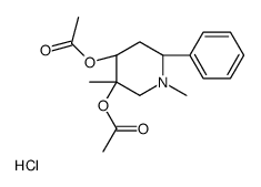 [(2S,4S,5R)-5-acetyloxy-1,5-dimethyl-2-phenylpiperidin-4-yl] acetate,hydrochloride Structure