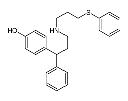 4-[1-phenyl-3-(3-phenylsulfanylpropylamino)propyl]phenol结构式