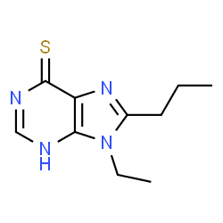 6H-Purine-6-thione,9-ethyl-1,9-dihydro-8-propyl-(9CI) Structure