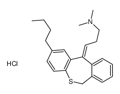 [(3Z)-3-(2-butyl-6H-benzo[c][1]benzothiepin-11-ylidene)propyl]-dimethylazanium,chloride Structure