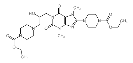 ethyl 4-[3-[8-(4-ethoxycarbonylpiperazin-1-yl)-3,7-dimethyl-2,6-dioxo-purin-1-yl]-2-hydroxy-propyl]piperazine-1-carboxylate picture