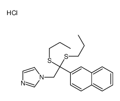 1-[2-naphthalen-2-yl-2,2-bis(propylsulfanyl)ethyl]imidazole,hydrochloride Structure