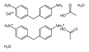 dioxidanium,acetic acid,4-[(4-aminophenyl)methyl]aniline,cadmium(2+)结构式