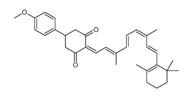 all-trans-2-Retinylidene-5-p-methoxyphenyl-1,3-cyclohexanedione Structure