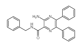 2-Pyrazinecarboxamide,3-amino-5,6-diphenyl-N-(phenylmethyl)-结构式