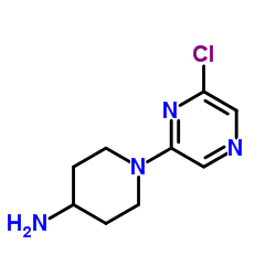 1-(6-Chloro-2-pyrazinyl)-4-piperidinamine Structure