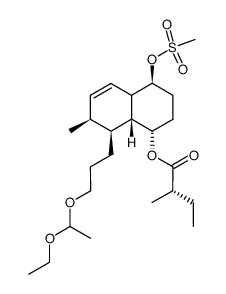 (1S,4S,7S,8S,8aR)-8-(3-(1-ethoxyethoxy)propyl)-7-methyl-4-((methylsulfonyl)oxy)-1,2,3,4,4a,7,8,8a-octahydronaphthalen-1-yl (2S)-2-methylbutanoate Structure