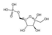 (2,5-13C2)-D-Fructose 6-phosphate Structure