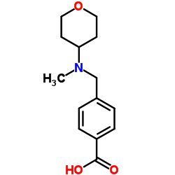 4-{[Methyl(tetrahydro-2H-pyran-4-yl)amino]methyl}benzoic acid Structure