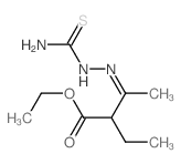 ethyl (3E)-3-(carbamothioylhydrazinylidene)-2-ethyl-butanoate structure