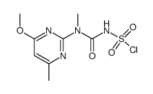 [(4-methoxy-6-methylpyrimidin-2-yl)(methyl)aminocarbonyl]sulfamoyl chloride结构式