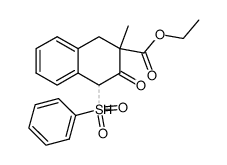 4-Benzenesulfonyl-2-methyl-3-oxo-1,2,3,4-tetrahydro-naphthalene-2-carboxylic acid ethyl ester Structure