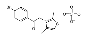 1-(4-bromophenyl)-2-(2,4-dimethyl-1,3-thiazol-3-ium-3-yl)ethanone,perchlorate Structure