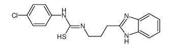 1-[3-(1H-benzimidazol-2-yl)propyl]-3-(4-chlorophenyl)thiourea结构式