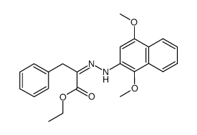 (Z)-ethyl phenylpyruvate 2-((1,4-dimethoxy-2-naphthyl)hydrazone) Structure