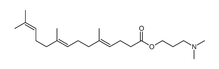 3-(dimethylamino)propyl (4E,8E)-5,9,13-trimethyltetradeca-4,8,12-trienoate结构式