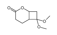 (1R,6R)-8,8-dimethoxy-5-oxabicyclo[4.2.0]octan-4-one结构式