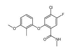 4-chloro-5-fluoro-2-(3-methoxy-2-methyl-phenoxy)-N-methyl-benzamide结构式