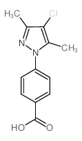 4-(4-Chloro-3,5-dimethyl-pyrazol-1-yl)-benzoic acid Structure