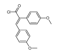 4-Methoxy-α-(4-methoxy-phenyl)-trans-zimtsaeurechlorid Structure