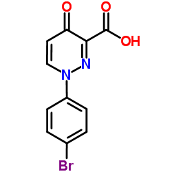 1-(4-Bromophenyl)-4-oxo-1,4-dihydro-3-pyridazinecarboxylic acid结构式