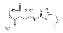 sodium,1-methoxy-1,4-dioxo-4-[(5-propyl-1,3,4-thiadiazol-2-yl)amino]butane-2-sulfonate结构式