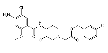 3-chlorobenzyl 2-((3R,4S)-4-(4-amino-5-chloro-2-methoxybenzamido)-3-methoxypiperidin-1-yl)acetate Structure