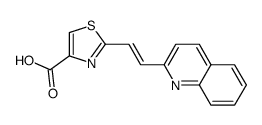 2-[(E)-2-(2-quinolinyl)ethenyl]-1,3-thiazole-4-carboxylic acid结构式