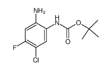 (2-amino-5-chloro-4-fluoro-phenyl)-carbamic acid tert-butyl ester结构式