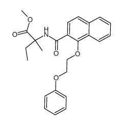 2-methyl-2-{[1-(2-phenoxy-ethoxy)-naphthalene-2-carbonyl]-amino}-butyric acid methyl ester Structure