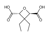 (+-)-3,3-diethyl-oxetane-2r,4t-dicarboxylic acid结构式